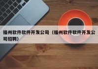 福州软件软件开发公司（福州软件软件开发公司招聘）