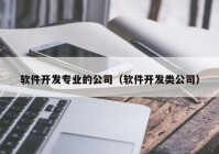 软件开发专业的公司（软件开发类公司）