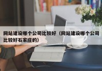 网站建设哪个公司比较好（网站建设哪个公司比较好石家庄的）