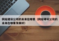 网站建设公司的未来在哪里（网站建设公司的未来在哪里发展好）