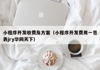 小程序开发收费及方案（小程序开发费用一览表jry华网天下）