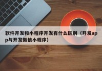 软件开发和小程序开发有什么区别（开发app与开发微信小程序）