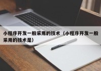 小程序开发一般采用的技术（小程序开发一般采用的技术是）