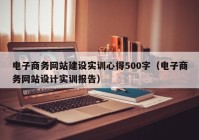 电子商务网站建设实训心得500字（电子商务网站设计实训报告）