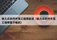 嵌入式软件开发工程师薪资（嵌入式软件开发工程师是干嘛的）