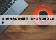 做软件开发公司赚钱吗（软件开发公司怎么盈利）