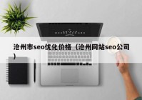 沧州市seo优化价格（沧州网站seo公司）